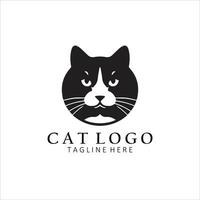 Cat logo design vector template