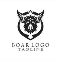 Boar logo design vector template