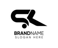 S K logo design vector template