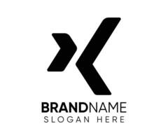 K X logo design vector template