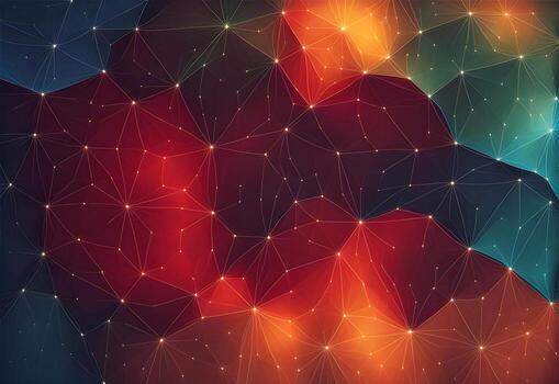 AI generated abstract background with line and node for desktop wallpaper photo