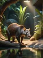 AI generated a squirrel is sitting on a branch photo