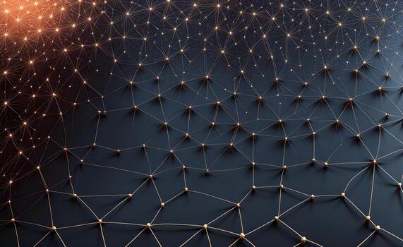 AI generated abstract background with line and node for desktop wallpaper photo