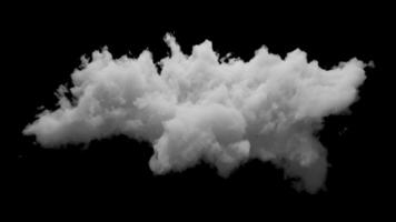 3d nuage avec alpha canal et boucle animation. lentement se transforme dans espace video