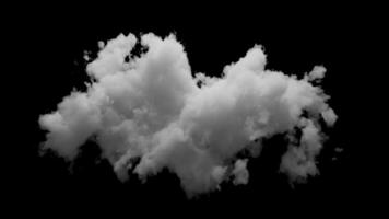 3d nuage avec alpha canal et boucle animation. lentement se transforme dans espace video