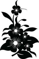 flor silueta diseño en un blanco antecedentes vector