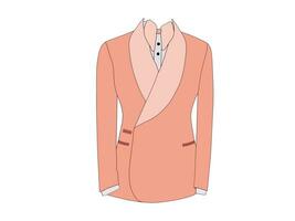 Vector illustration of Tuxedo wearing orange color on white background.