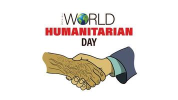 world humanitarian day poster design vector