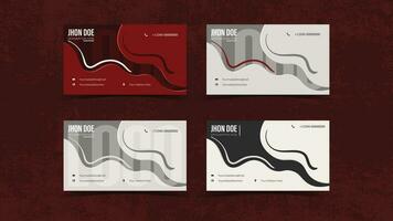 parlour visiting card design set vector