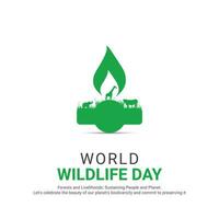 World Wildlife Day, banner vector illustration,vector wild animals