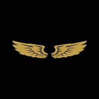 Vector Illustration of Elegant Luxury Golden Wings