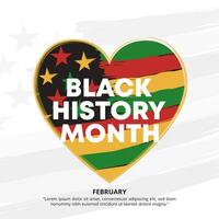 Black History Month design with painted African color decoration vector