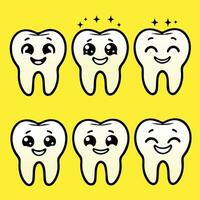 Set of tooth icon vector, eps format vector