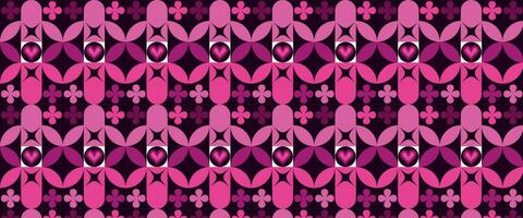 Geometric pattern vector background with Scandinavian abstract color or Swiss geometry prints of rectangles, squares and circles shape design