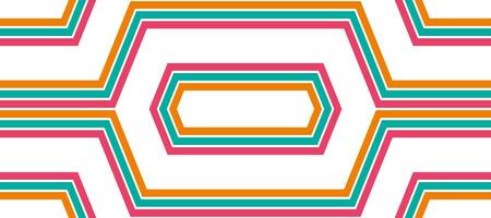 classic colorful hexagon thin lines design background vector
