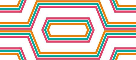 classic colorful hexagon thin lines design background vector