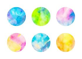 watercolor vector circle set. background for titles and logos
