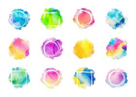 watercolor vector stain set. background for titles and logos