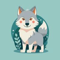 Cute Wolf Children Vector Illustration