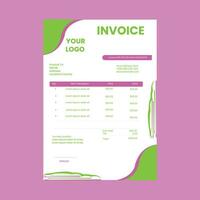 Invoice template design vector