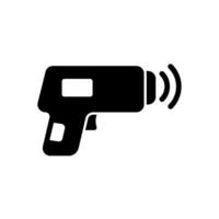 Thermometer gun icon for checking temperature vector