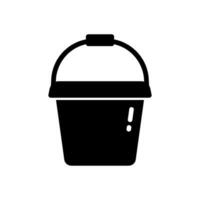 Bucket icon for cleaning tools vector