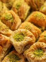 Assortment of Turkish baklava dessert photo