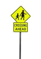 crossing ahead sign photo