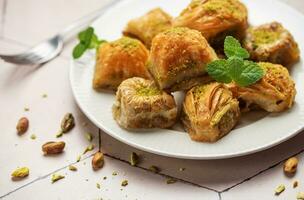 Turkish traditional baklava photo