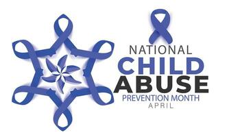 National child abuse prevention month. background, banner, card, poster, template. Vector illustration.