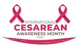 International Cesarean Awareness Month. background, banner, card, poster, template. Vector illustration.