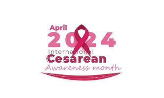 International Cesarean Awareness Month. background, banner, card, poster, template. Vector illustration.