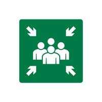 assembly point sign vector