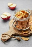 Dried apple chips photo