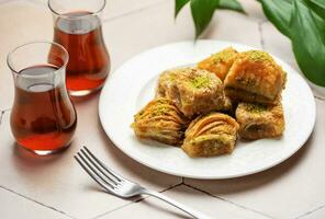 Turkish traditional baklava photo