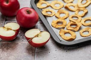 seco manzana papas fritas foto