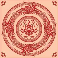Happy chinese new year 2024 the dragon zodiac sign vector