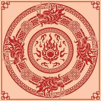 Happy chinese new year 2024 the dragon zodiac sign vector