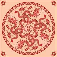 Happy chinese new year 2024 the dragon zodiac sign vector