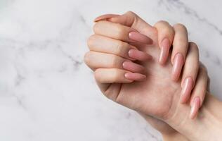 Female hands with beautiful manicure photo