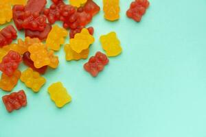 Vitamins for children,   jelly gummy bears candy photo