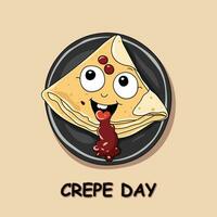 Crepe Day background. vector