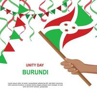 Unity Day Burundi background. vector