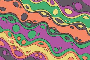 Abstract colorful psychedelic groovy background. vector