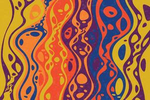 Abstract colorful psychedelic groovy background. vector