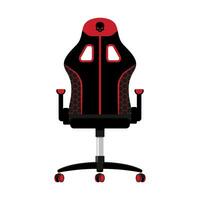 Gaming Ergonomic chair front view gamer furniture vector illustration