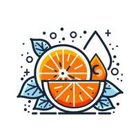 Citrus essential oil icon. Vector illustration in line style.