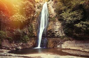 Waterfall in botanical gardens. Tbilisi. Georgia photo