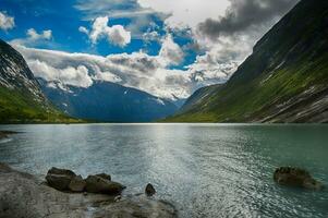 Beautiful landscape.Travel in Norway photo
