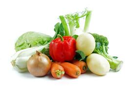 vegetables on white photo